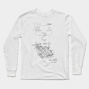 Driving Arrangements for Sewing Machine Vintage Patent Hand Drawing Long Sleeve T-Shirt